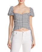 Likely Cavanaugh Gingham Cropped Top