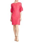 Lauren Ralph Lauren Ruffle-sleeve Lace Dress