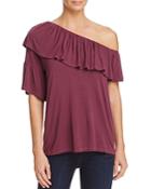 Paige Pax Ruffled One-shoulder Top