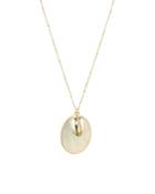 Argento Vivo Seychelle Mother-of-pearl Pendant Necklace In 18k Gold-plated Sterling Silver, 30