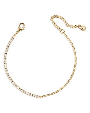 Baublebar Annette Crystal & Chain Link Flex Bracelet In Gold Tone