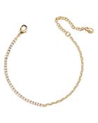 Baublebar Annette Crystal & Chain Link Flex Bracelet In Gold Tone