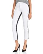 Hudson Holly Cropped Straight Leg Combo Jeans In Total Eclipse
