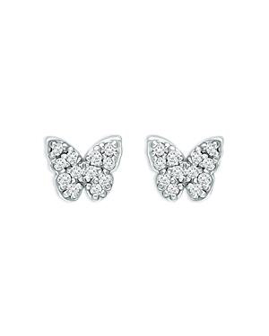 Bloomingdale's Marc & Marcella Diamond Butterfly Stud Earrings In Sterling Silver, 0.20 Ct. T.w. - 100% Exclusive