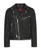 John Varvatos Star Usa Bruce Leather Slim Fit Biker Jacket