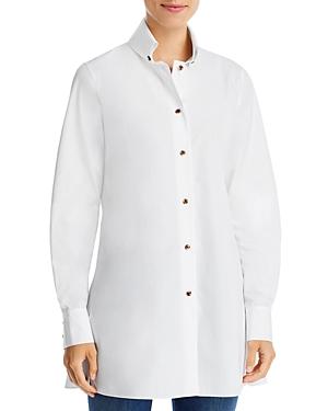 Lafayette 148 New York Fold Collar Blouse