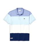 Lacoste Ice Cotton Pique Color-blocked Stripe Classic Fit Polo Shirt