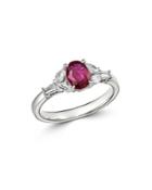 Bloomingdale's Ruby & Diamond Ring In 18k White Gold - 100% Exclusive