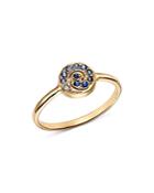 Shebee 14k Yellow Gold Ombre Sapphire Spiral Ring