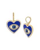 Kurt Geiger London Evil Eye Heart Drop Earrings In Gold Tone