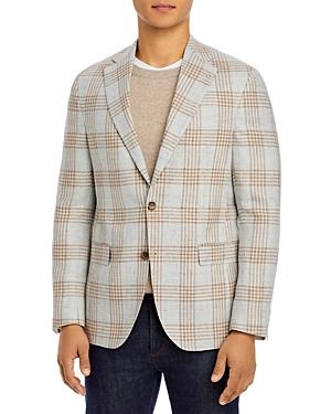 Jack Victor Midland Textured Plaid Regular Fit Sport Coat