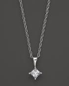 Princess-cut Diamond Pendant Necklace In 14k White Gold, .25 Ct. Tw. - 100% Exclusive