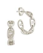 Sterling Forever Sterling Silver Anchor Chain Hoops