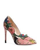 Gucci Ophelia Embroidered High Heel Pumps