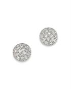 Moon & Meadow Diamond Circle Stud Earrings In 14k White Gold, 0.08 Ct. T.w. - 100% Exclusive