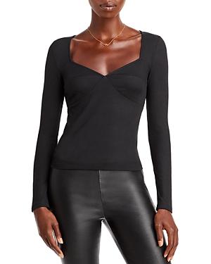 Aqua Bustier Rib Knit Top - 100% Exclusive