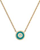 Bloomingdale's Diamond & Enamel Disc Pendant Necklace In 14k Yellow Gold, 0.10 Ct. T.w. - 100% Exclusive