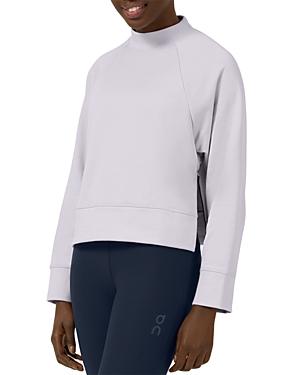 On Mock Neck Cropped Sweatshirt