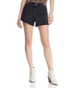 Dl1961 Cleo High-rise Denim Shorts In Feather