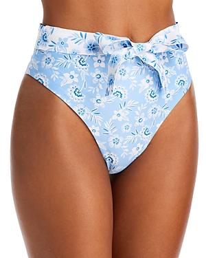 Capitanna Lina Blue Flowers High Waist Bikini Bottom