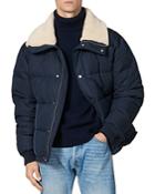 Sandro Shearling-collar Down Puffer Jacket