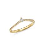 Bloomingdale's Diamond Chevron Band In 14k Yellow Gold, 0.10 Ct. T.w. - 100% Exclusive