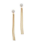 Diamond Tassel Drop Earrings In 14k Yellow Gold, .25 Ct. T.w.