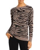 C By Bloomingdale's Zebra Print Cashmere Sweater - 100% Exclusive
