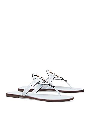 Tory Burch Women's Miller Welt Double T Leather Thong Sandals