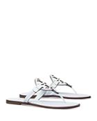 Tory Burch Women's Miller Welt Double T Leather Thong Sandals