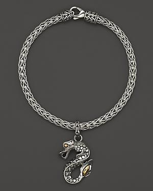 John Hardy Naga 18k Gold And Sterling Silver Dragon Charm Bracelet