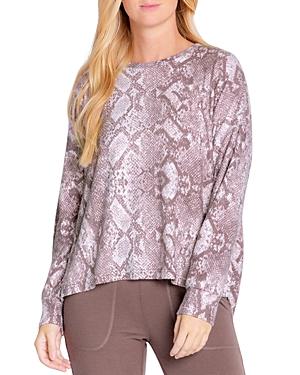 Pj Salvage Snakeskin Print Lounge Sweatshirt
