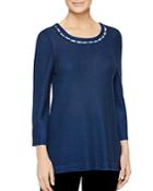 Misook Embellished Knit Tunic Top