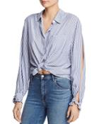 7 For All Mankind Split-sleeve Tie-front Shirt
