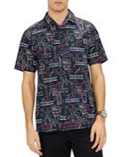 Ted Baker Neon Sign Retro Print Button Down Shirt