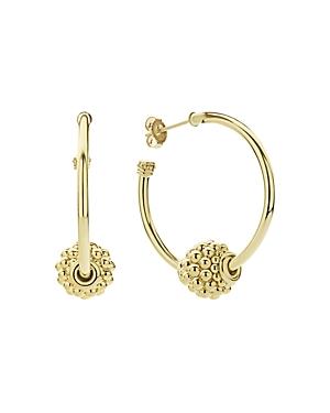 Lagos 18k Yellow Gold Caviar Gold Beaded Hoop Earrings