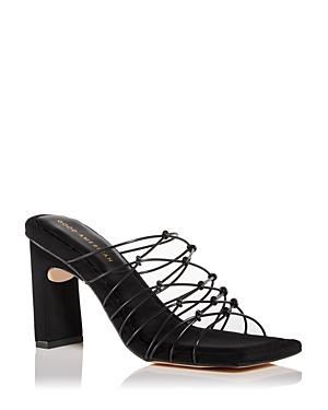 Good American Women's Knotted High Heel Slide Sandals