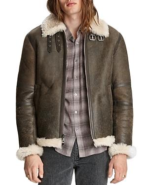 John Varvatos Collection Lamb Shearling Flight Jacket