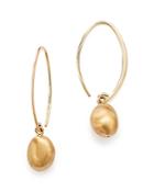 Bloomingdale's 14k Yellow Gold Satin Drop Threader Earrings