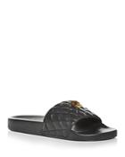 Kurt Geiger London Women's Meena Eagle Quilted Slide Sandals