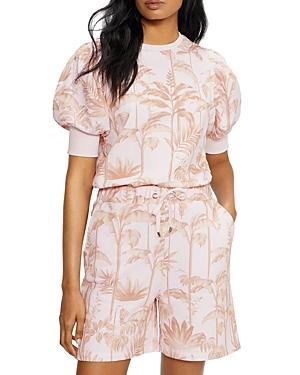 Ted Baker Botanical Print Puff Sleeve Lounge Top