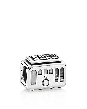 Pandora Charm - Sterling Silver & Cubic Zirconia Cable Car, Moments Collection