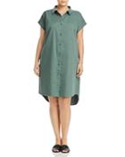 Eileen Fisher Plus Organic Cotton Shirt Dress