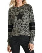 Chrldr High/low Leopard Print Sweatshirt