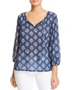 Tommy Bahama Tres Flora Peasant Top