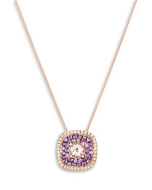 Bloomingdale's Multi Gemstone & Diamond Pendant Necklace In 14k Rose Gold, 18 - 100% Exclusive