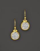 Gurhan 24k Yellow Gold Moonstruck Single Drop Earrings With Pave Diamonds