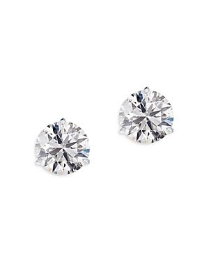 De Beers Forevermark Platinum Classic Diamond Three Prong Stud Earrings