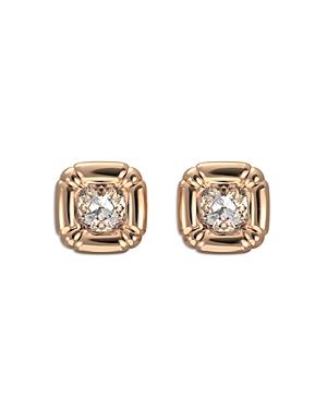 Swarovski Dulcis Crystal Square Stud Earrings In Rose Gold Tone