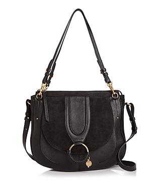 See By Chloehana Suede And Leather Shoulder Bag